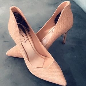 Ted Baker Gold Glitter Heels Size 8 (38 eu)